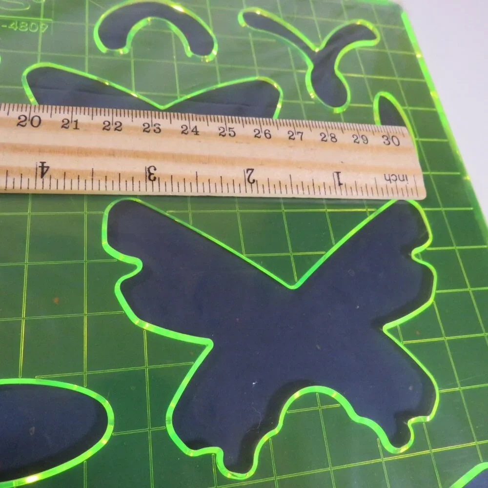 FISKARS “Shape Template” thick acrylic stencil BUTTERFLIES #1